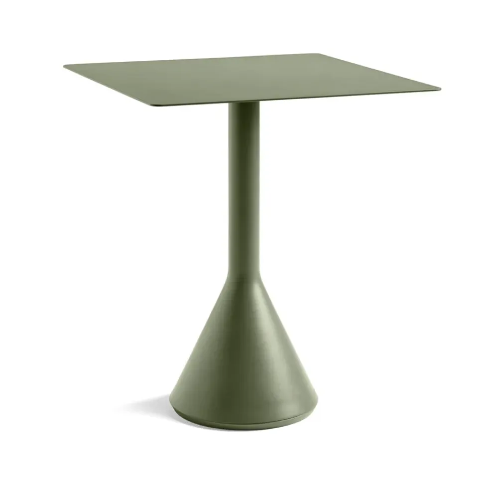 Balcony Furniture|Table For Outdoor Use^HAY Palissade Cone square coffee table 65x65 cm, Olive Green