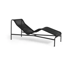 Clearance HAY Palissade Cord chaise longue, Anthracite Black