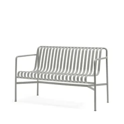 Sale HAY Palissade Dining bench with armrests, Sky Grey