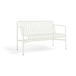 New HAY Palissade Dining bench with armrests, Cream White