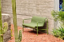 Garden Sofas & Garden Benches^HAY Palissade Dining bench with armrests, Olive Green