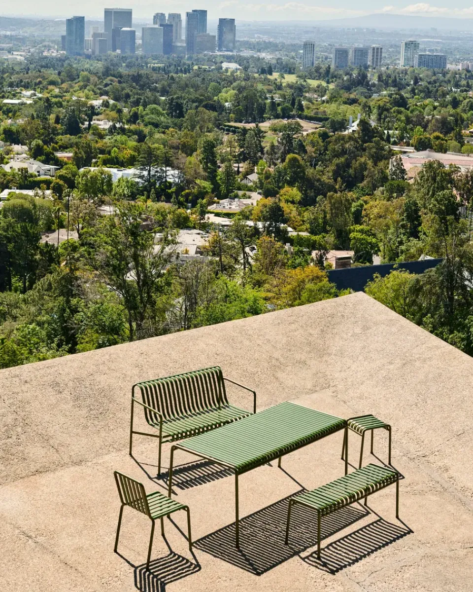 Garden Sofas & Garden Benches^HAY Palissade Dining bench with armrests, Olive Green
