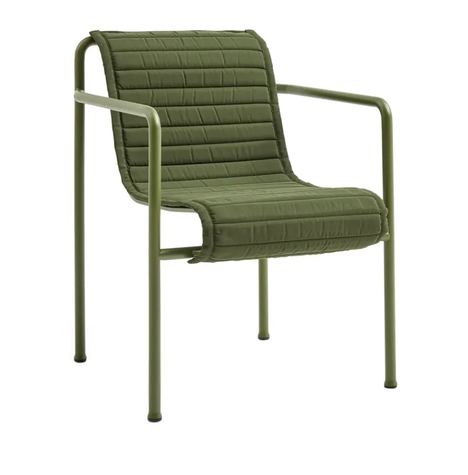 Seat Cushions & Pads^HAY Palissade Dining Quilted armchair cushion, Olive Green