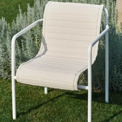 Seat Cushions & Pads^HAY Palissade Dining Quilted armchair cushion, Cream White