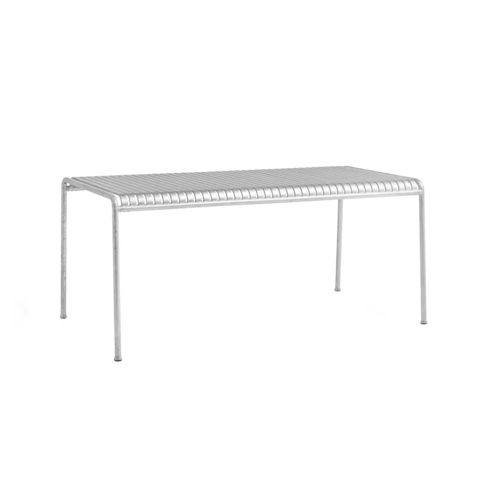 Table For Outdoor Use^HAY Palissade dining table 170x90 cm, Hot galvanised steel Silver-coloured