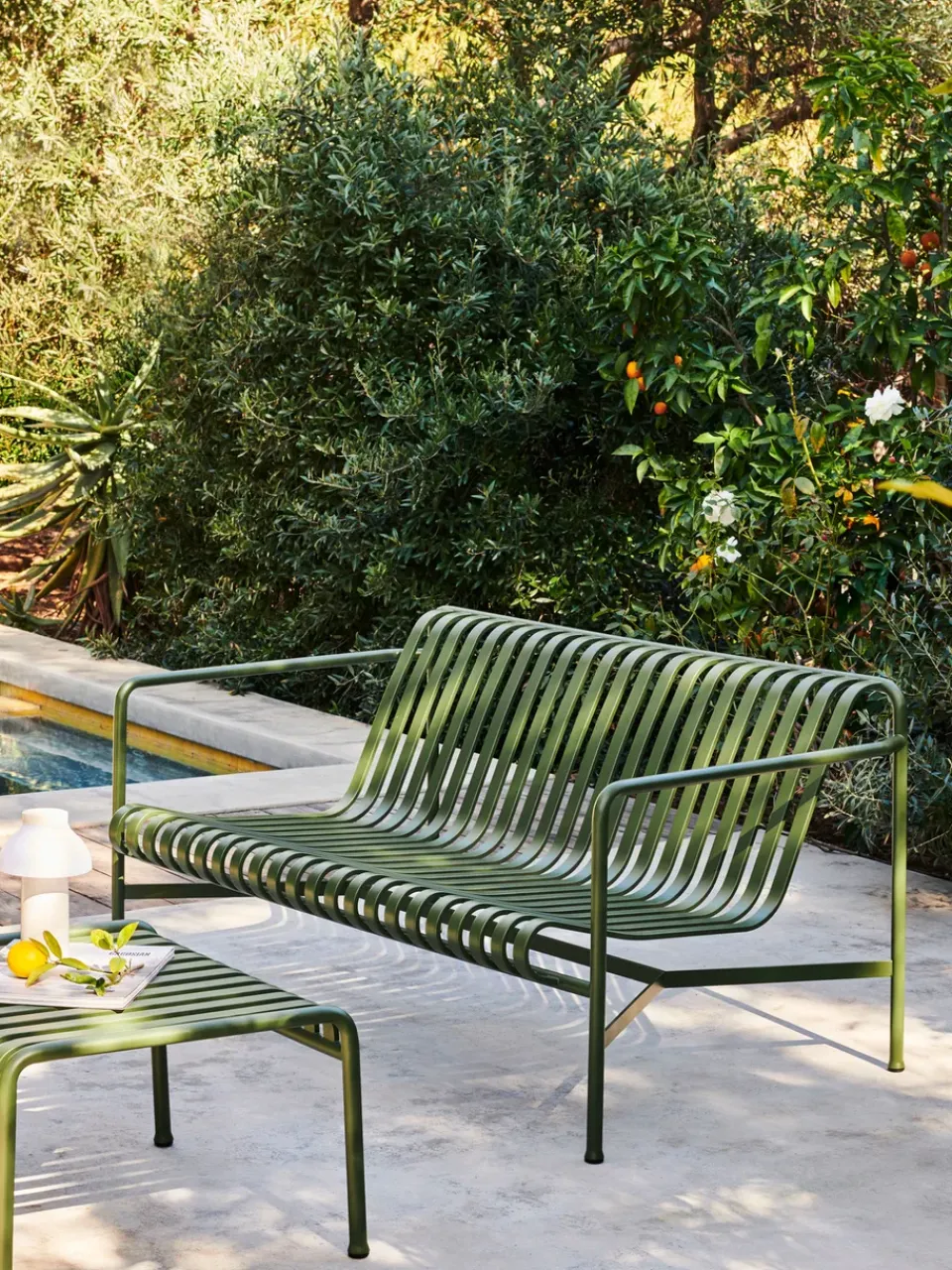 Online HAY Palissade lounge sofa, Olive Green