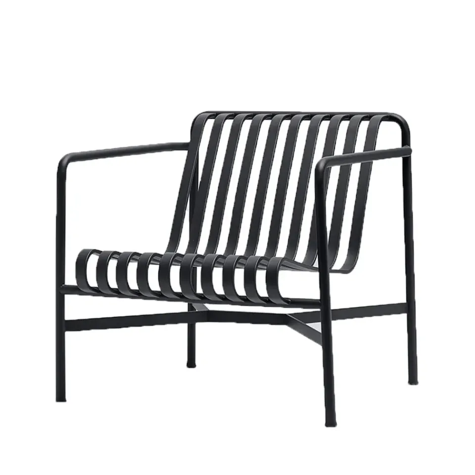 Online HAY Palissade Low lounge chair, Anthracite BlackGrey
