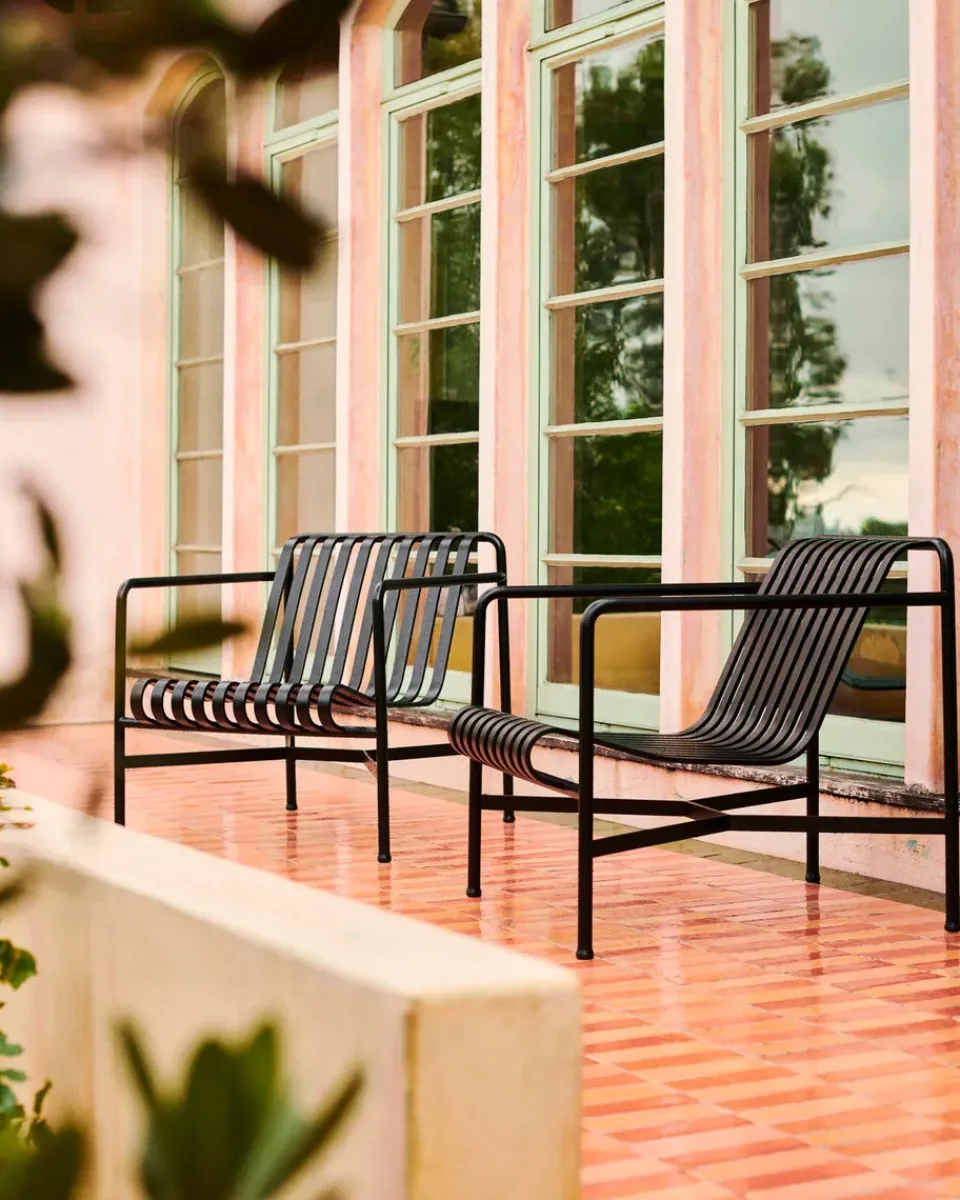 Online HAY Palissade Low lounge chair, Anthracite BlackGrey