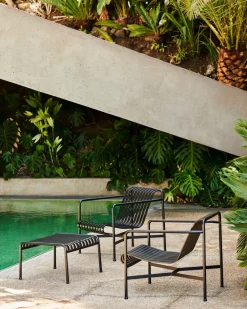 Online HAY Palissade Low lounge chair, Anthracite BlackGrey