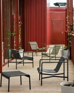 Online HAY Palissade Low lounge chair, Anthracite BlackGrey