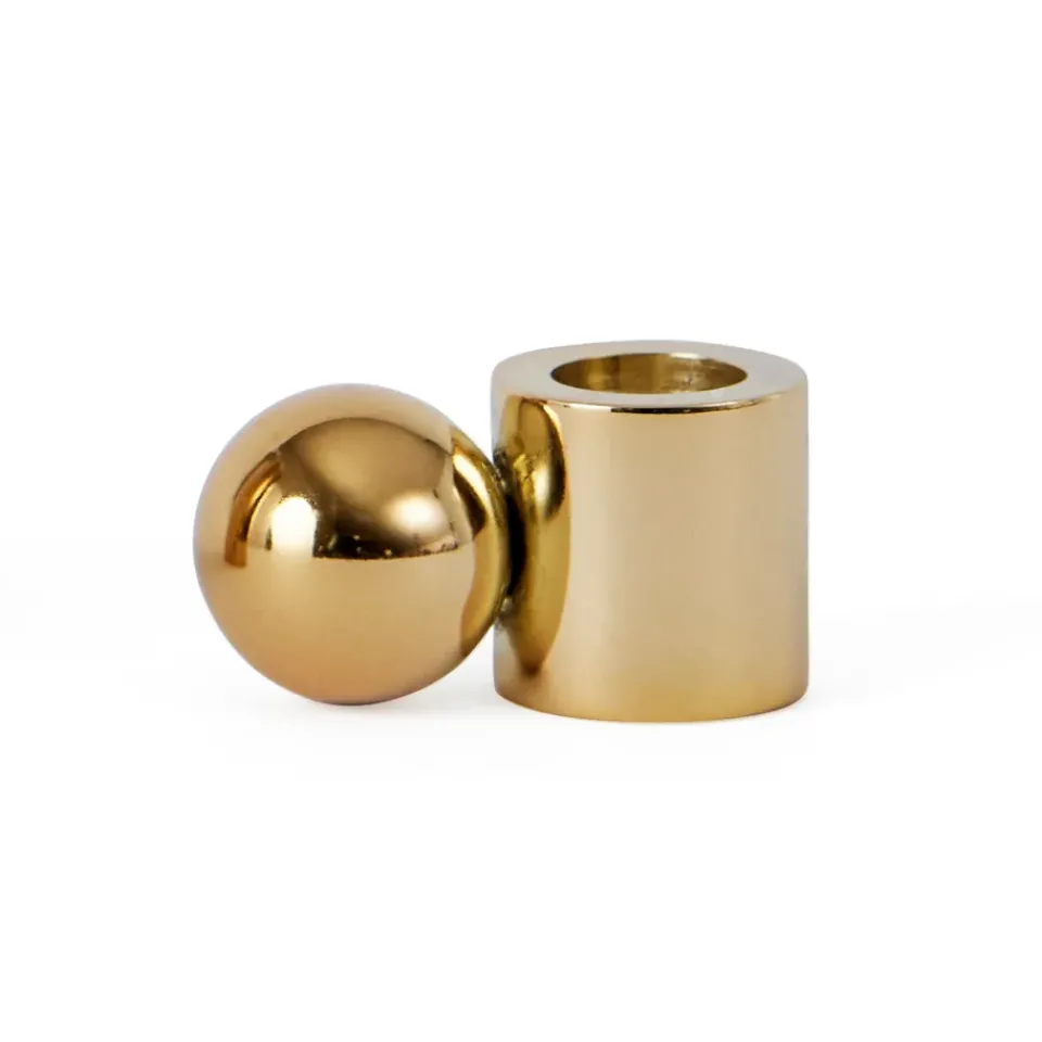 Candle Holders^OYOY Palloa candle small, Brass Gold-coloured