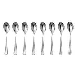 Tea & Coffee Spoons^Robert Welch Palm Bright coffee spoon 8-pack, Stainless steel Silver-coloured