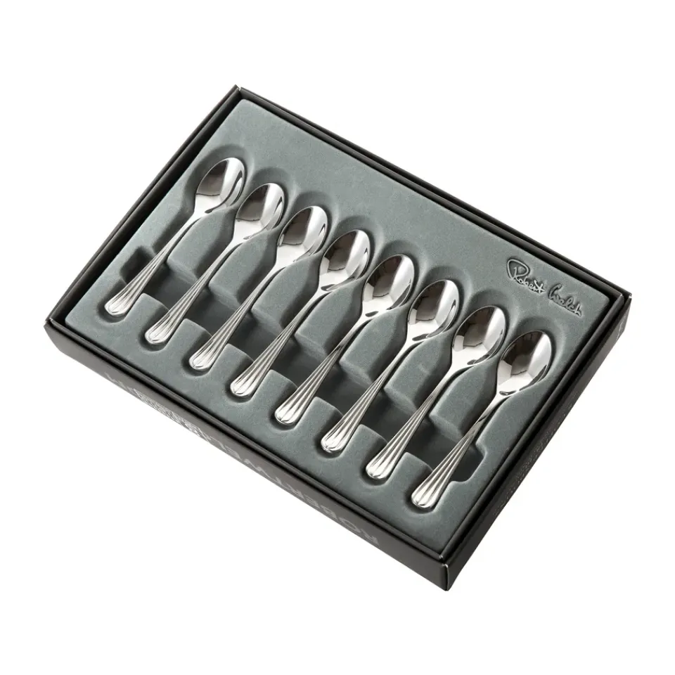 Tea & Coffee Spoons^Robert Welch Palm Bright coffee spoon 8-pack, Stainless steel Silver-coloured