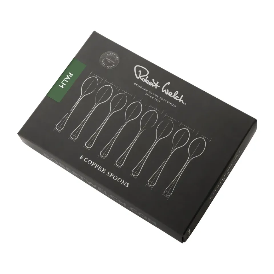 Tea & Coffee Spoons^Robert Welch Palm Bright coffee spoon 8-pack, Stainless steel Silver-coloured