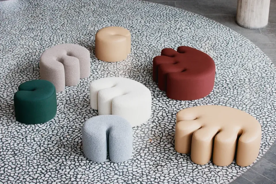 Hot Hem Palma pouf Large 99x118 cm, Pebble Grey