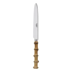 Online SABRE Paris Panda dinner knife, Stainless steel-bamboo Silver-colouredBeige