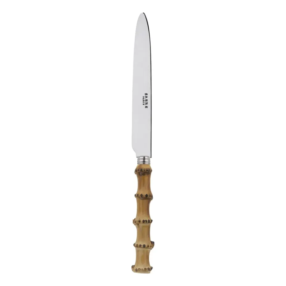 Online SABRE Paris Panda dinner knife, Stainless steel-bamboo Silver-colouredBeige
