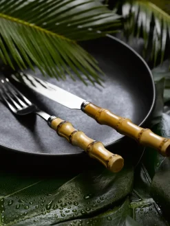 Online SABRE Paris Panda fork, Stainless steel-bamboo Silver-colouredBeige
