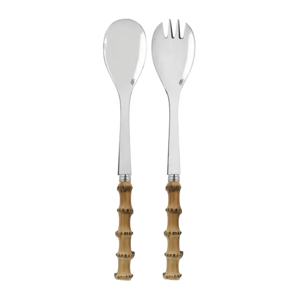 Salad Servers^SABRE Paris Panda salad servers, 2 pieces, Bamboo light Brown