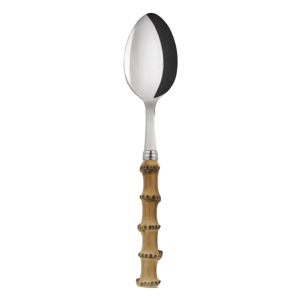New SABRE Paris Panda tablespoon, Stainless steel-bamboo Silver-colouredBeige
