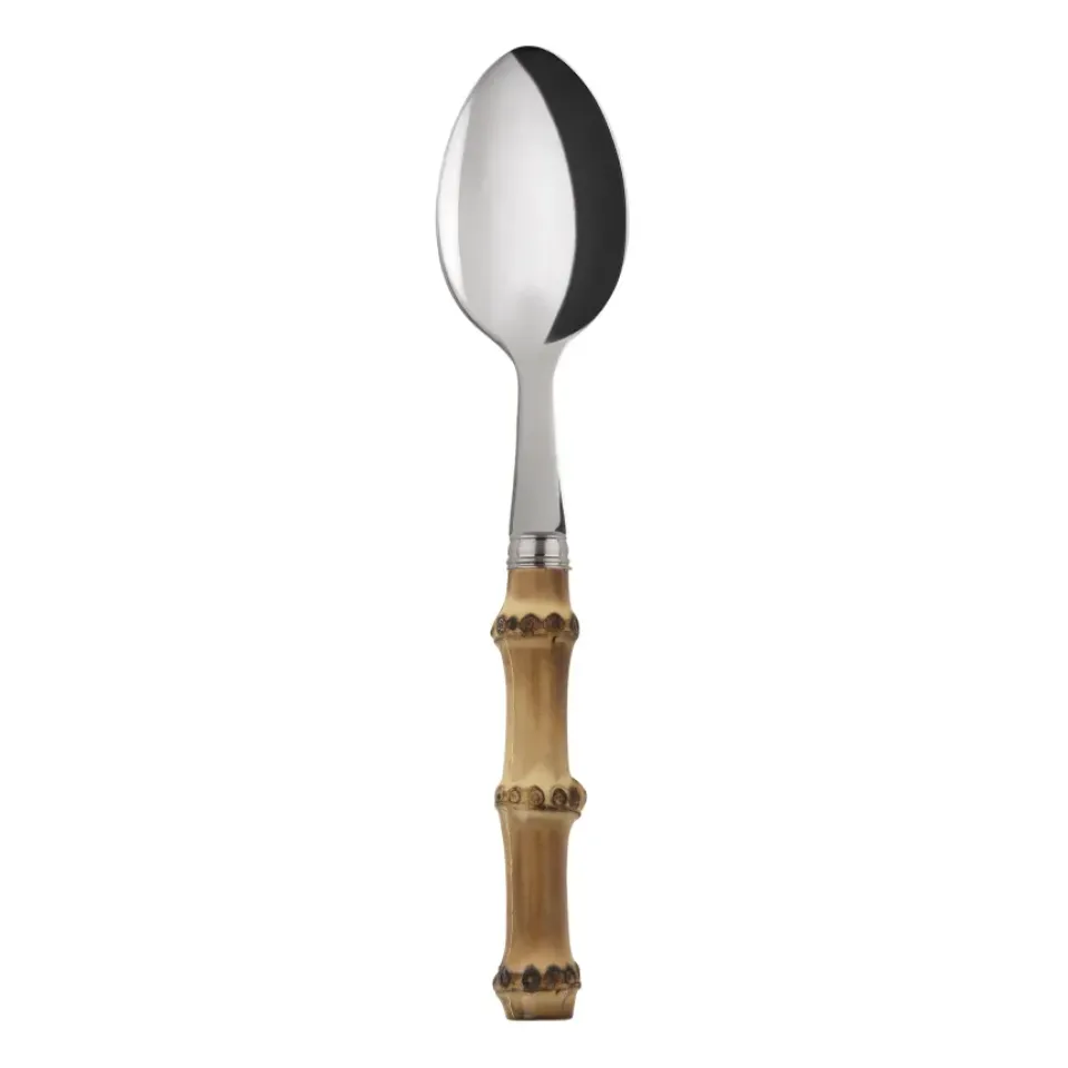 Outlet SABRE Paris Panda teaspoon, Stainless steel-bamboo Silver-colouredBeige