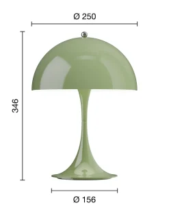 New Louis Poulsen Panthella 250 portable table lamp V3, Opaque moss Green
