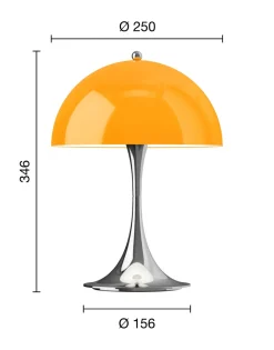 Portable Lighting^Louis Poulsen Panthella 250 portable table lamp V3, Original Opal Orange