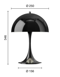 Desk & Table Lamps|Portable Lighting^Louis Poulsen Panthella 250 portable table lamp V3, Opaque Black