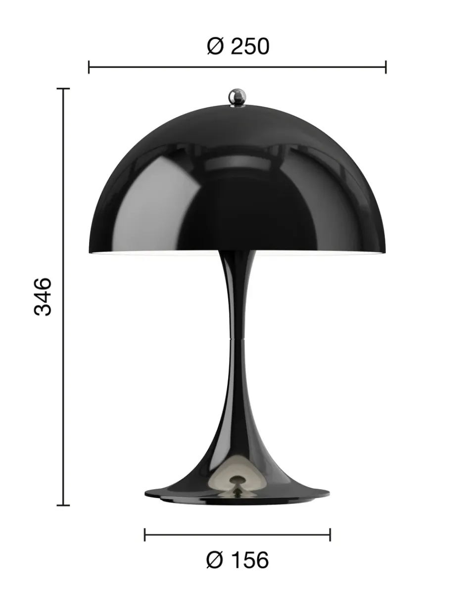 Desk & Table Lamps|Portable Lighting^Louis Poulsen Panthella 250 portable table lamp V3, Opaque Black