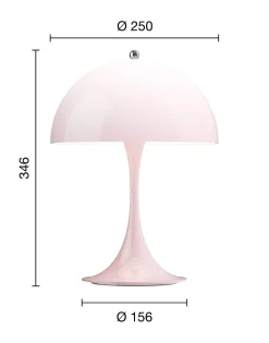 Hot Louis Poulsen Panthella 250 portable table lamp V3, Opal pale rose Pink