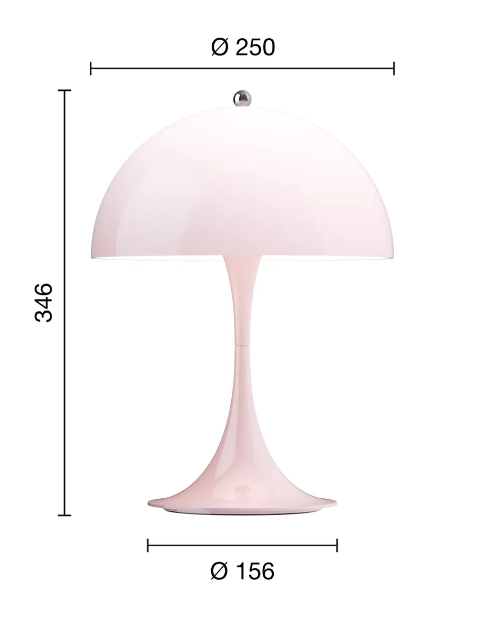 Hot Louis Poulsen Panthella 250 portable table lamp V3, Opal pale rose Pink