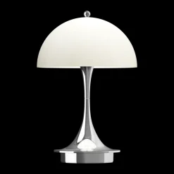 New Louis Poulsen Panthella 160 Portable v3 table lamp, Chrome opal Beige