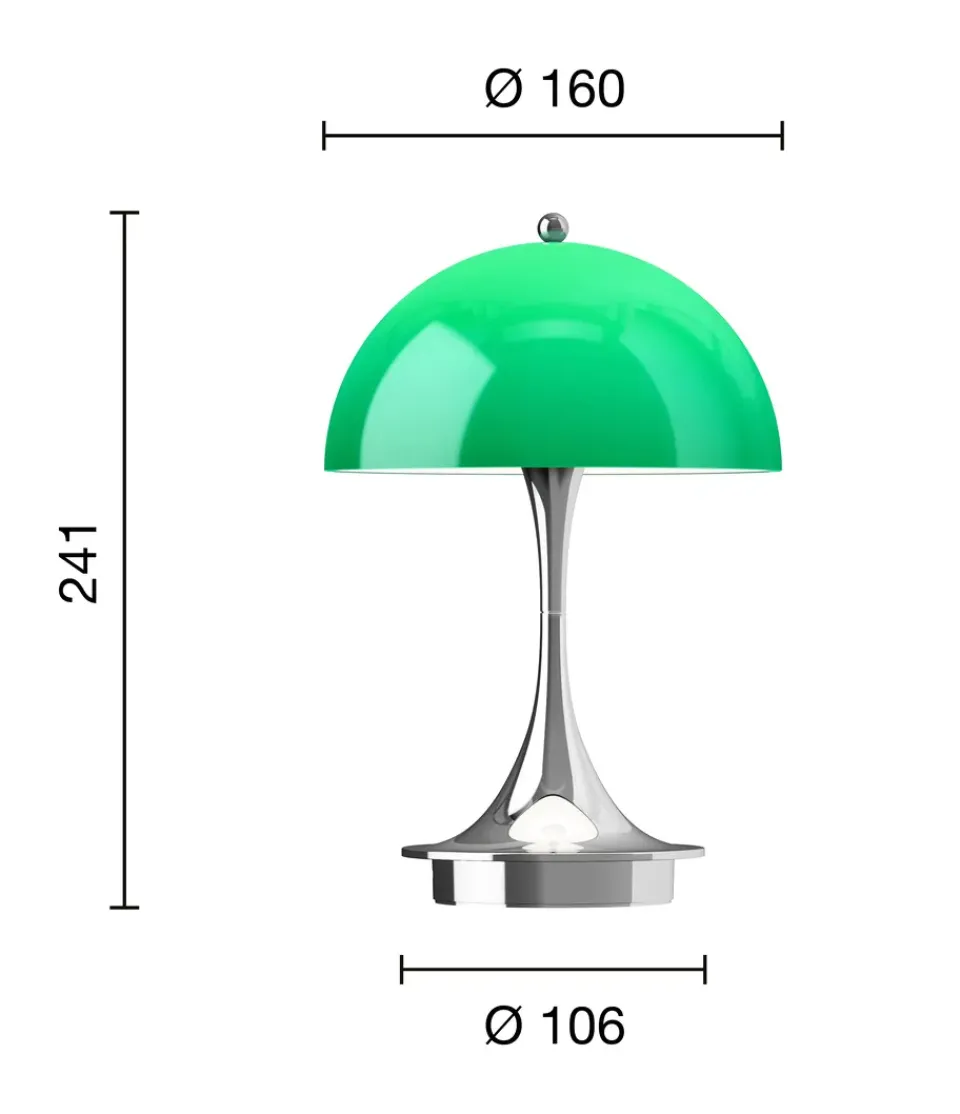 Portable Lighting^Louis Poulsen Panthella 160 Portable v3 table lamp, Original Opal Green