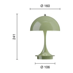 Portable Lighting|Desk & Table Lamps^Louis Poulsen Panthella 160 Portable v3 table lamp, Green