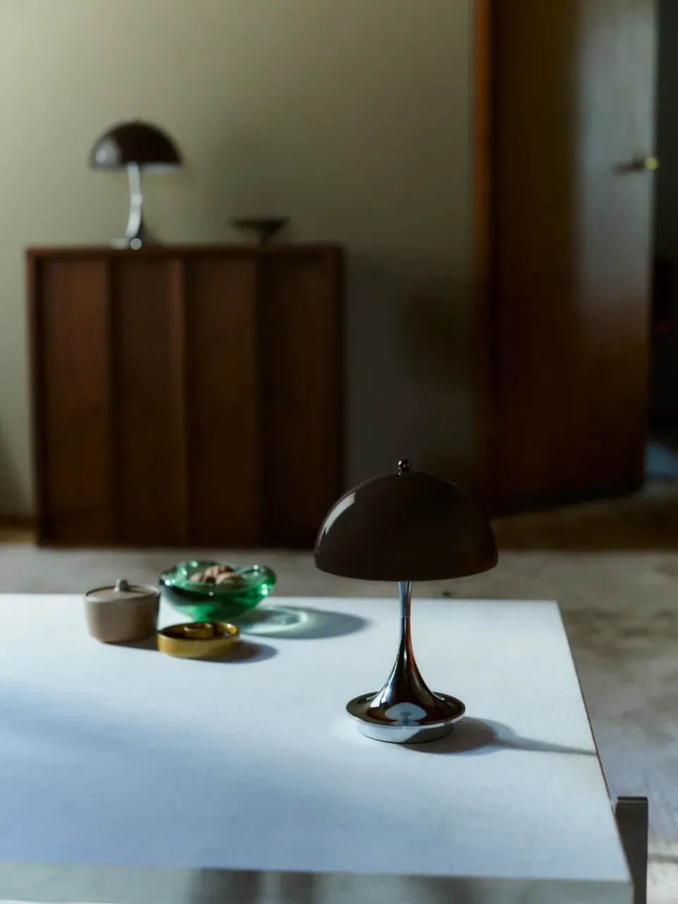 Portable Lighting^Louis Poulsen Panthella 160 Portable v3 table lamp, Original Opal Brown