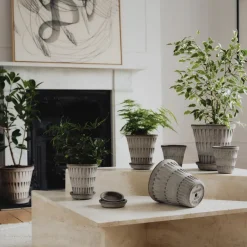Flower Pots^Bergs Potter Pantheon raw pot, , Ø21 cm Grey