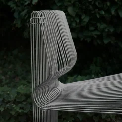 Garden Sofas & Garden Benches^Montana Pantonova module sofa, Stainless steel, convex Grey