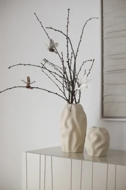 New Cooee Design Paper bird decoration hanging 2-pack, Natural White