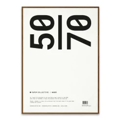 Outlet Paper Collective frame plexiglass-dark oak, 50x70 cm Brown