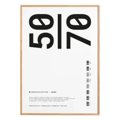 Clearance Paper Collective frame plexiglass-oak, 50x70 cm Beige