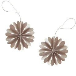 Online Cooee Design Paper Flowers Christmas ornament, sand Beige