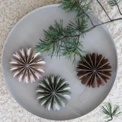 Online Cooee Design Paper Flowers Christmas ornament, sand Beige