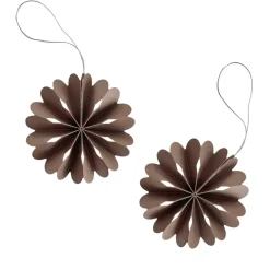 Christmas Decorations^Cooee Design Paper Flowers Christmas ornament, coffee Brown