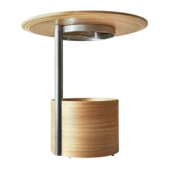 Maze Parasol S coffee table Ø50 cm, Oak Brown
