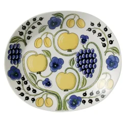 Serving Platters & Dishes^Arabia Paratiisi oval plate 36 cm, blue BlueYellowWhite