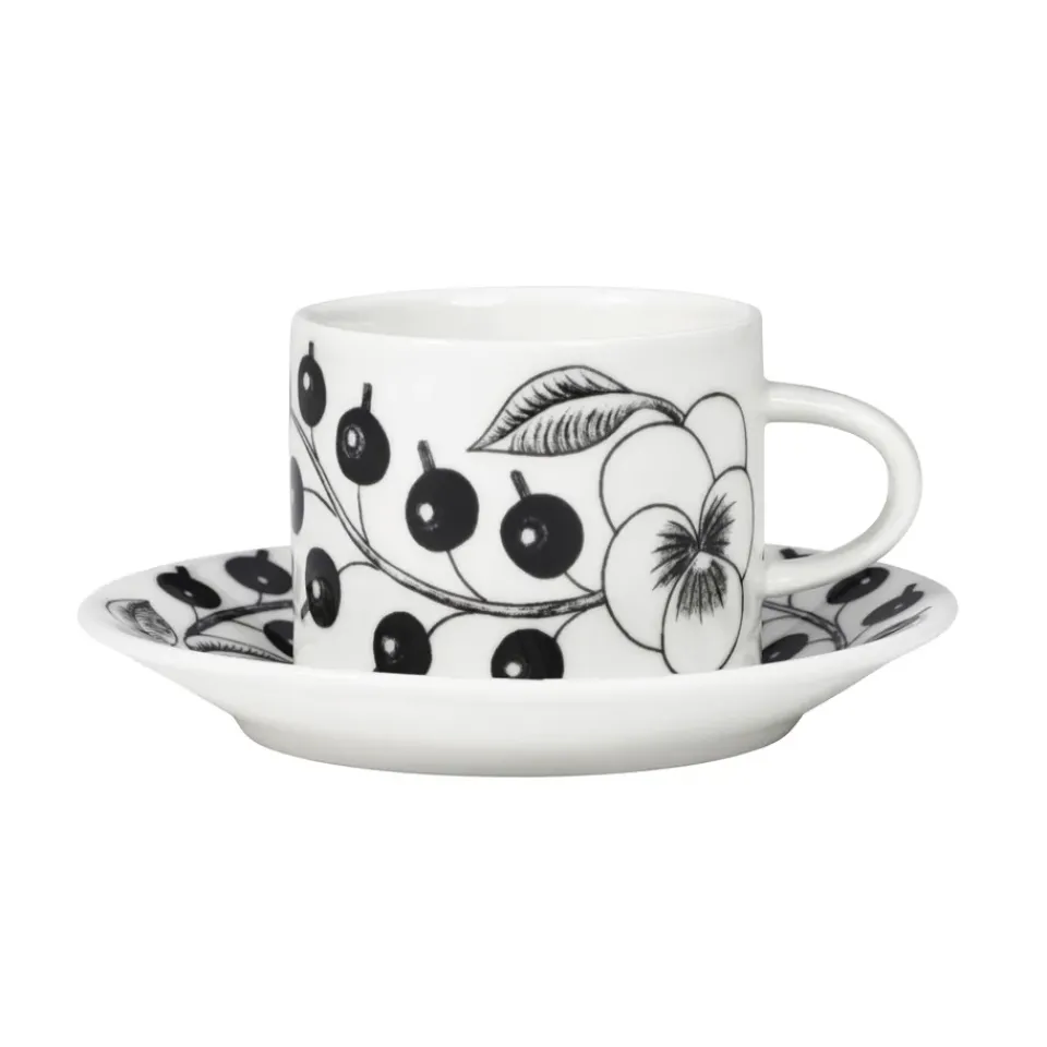 Tea & Coffee Saucers^Arabia Paratiisi saucer Ø14 cm for coffee cup 18 cl, Black