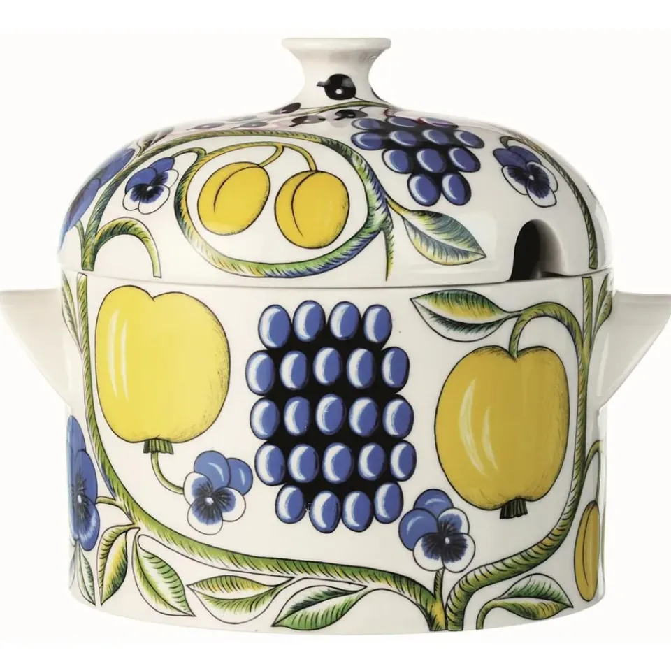 Arabia Paratiisi tureen with lid, 2.8 l BlueYellowWhite