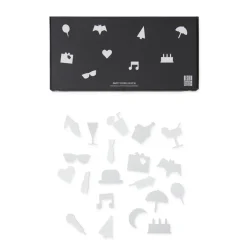 Bulletin & Pin Boards^Design Letters Party icons to letter board 20 pieces, White