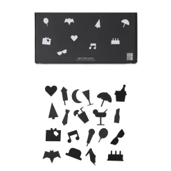 Outlet Design Letters Party icons to letter board 20 pieces, Black