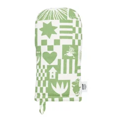 Clearance Moomin Arabia Party Moomin oven mitt 15x34 cm, Green Multi